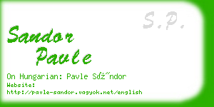 sandor pavle business card